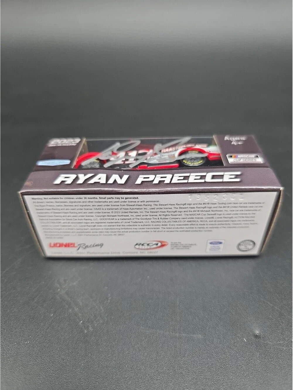 Autographed Lionel Racing Ryan Preece #41 Haas 2023 Mustang 1:64